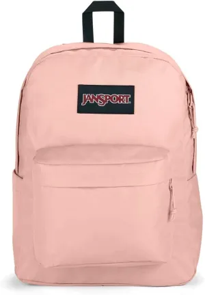 JanSport SuperBreak Plus Backpack with Padded 15-inch Laptop Sleeve and Integrated Bottle Pocket - Spacious and Durable Daypack for Work and Travel - Misty Rose