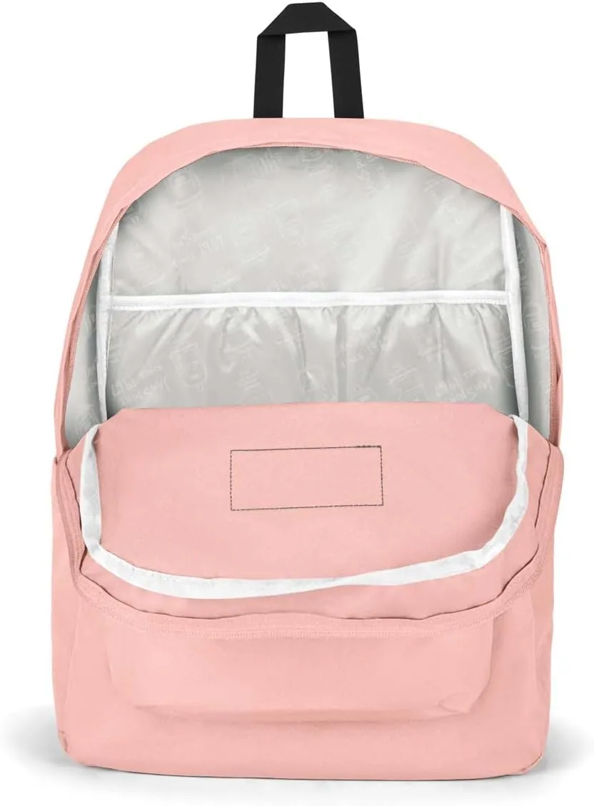 JanSport SuperBreak Plus Backpack with Padded 15-inch Laptop Sleeve and Integrated Bottle Pocket - Spacious and Durable Daypack for Work and Travel - Misty Rose