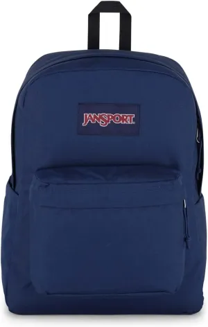 JanSport SuperBreak Plus Backpack with Padded 15-inch Laptop Sleeve and Integrated Bottle Pocket - Spacious and Durable Daypack for Work and Travel - Navy