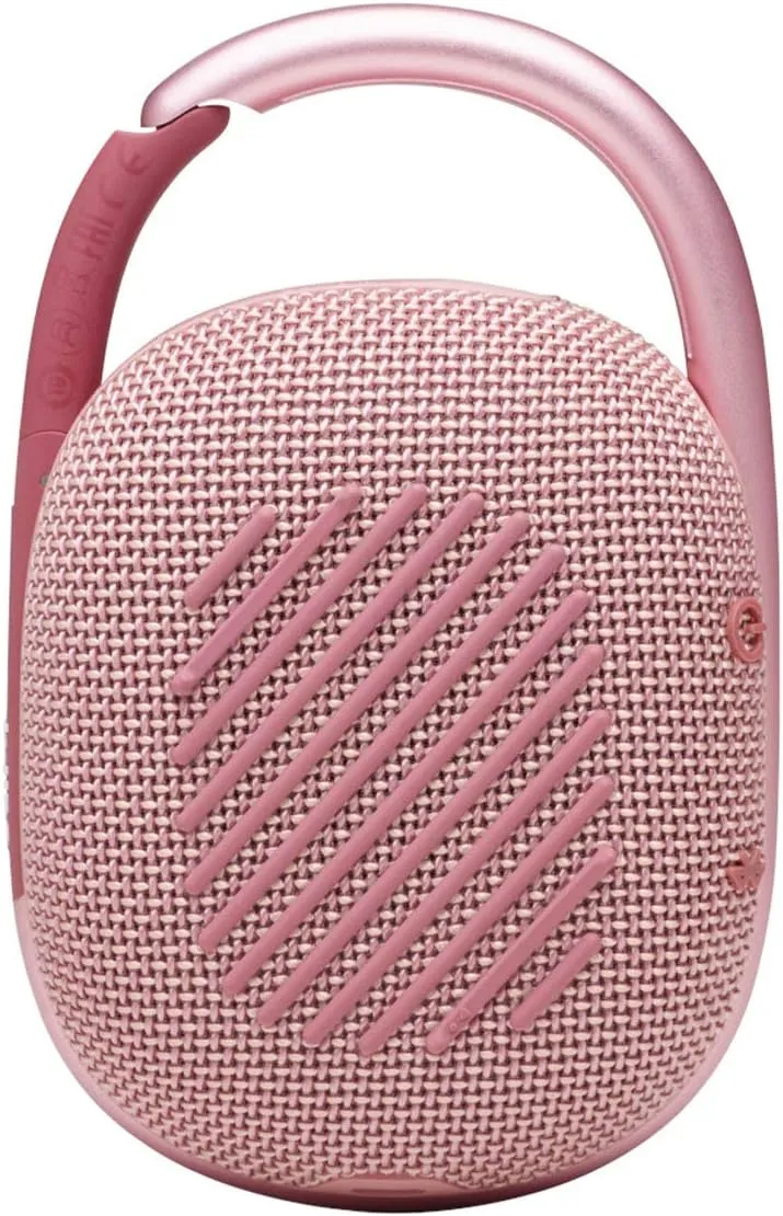 JBL Clip 4 - Portable Mini Bluetooth Speaker, big audio and punchy bass, integrated carabiner, IP67 waterproof and dustproof, 10 hours of playtime, speaker for home, outdoor and travel (Pink)
