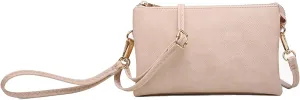 JEN & CO. Riley Small Crossbody Bags Vegan Leather Wristlet Wallets Clutch Purses Shoulder Handbag for Women