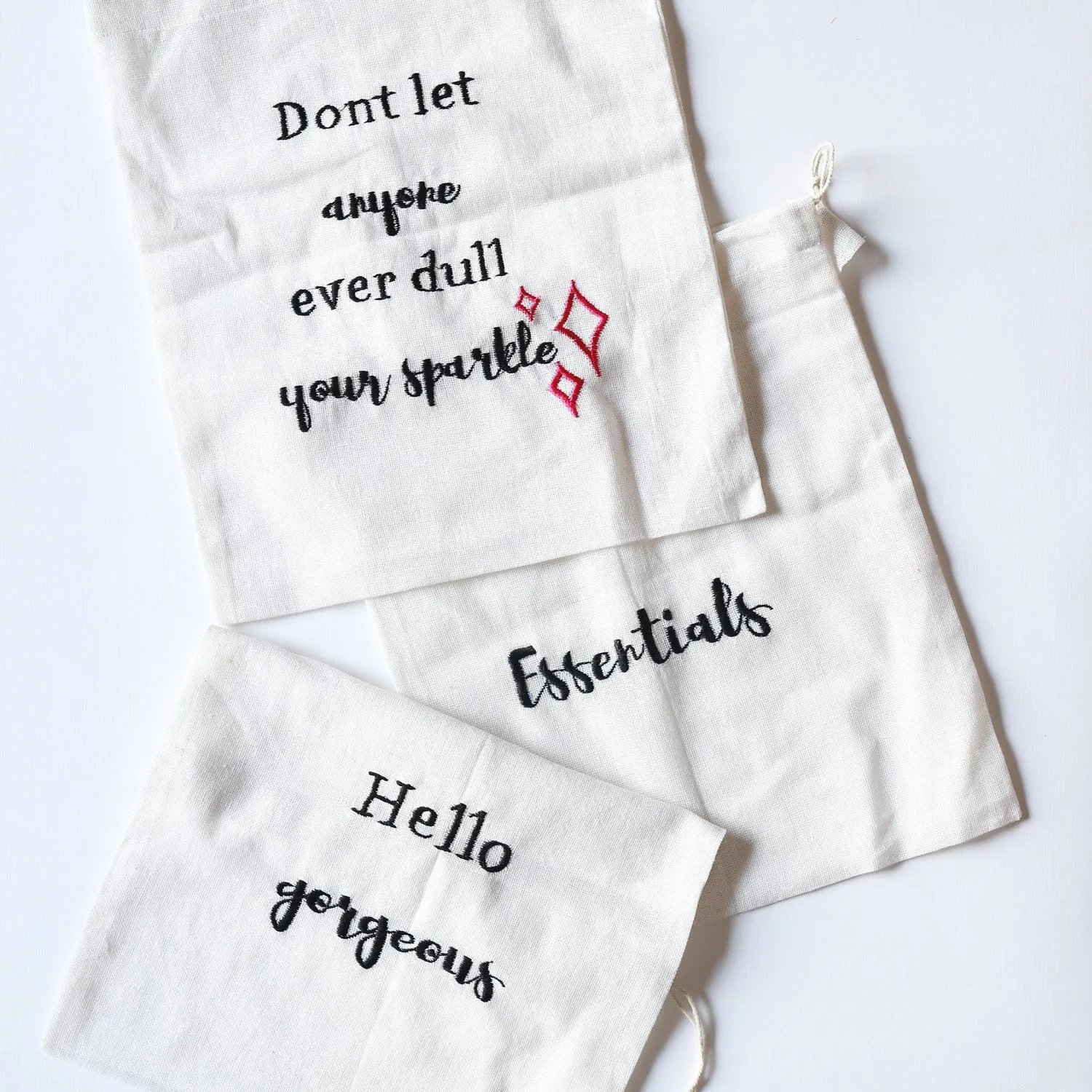 Jute Cotton Embroidered Essential Bags