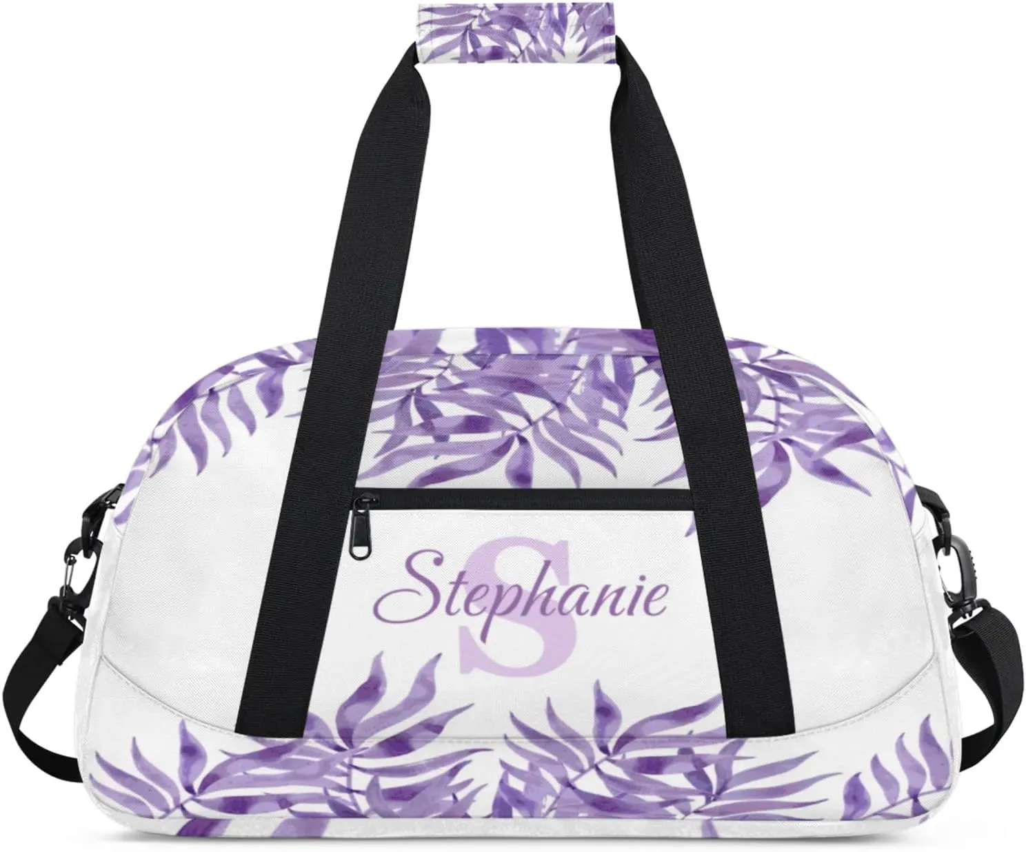 Kids Duffle Bag Personalized Gym Bag Overnight Bags, Ideal for Travel and Sports, Suitable for Men Women for Gym, Dance, Yoga, Durable Waterproof Sport Overnight Handbags Purple