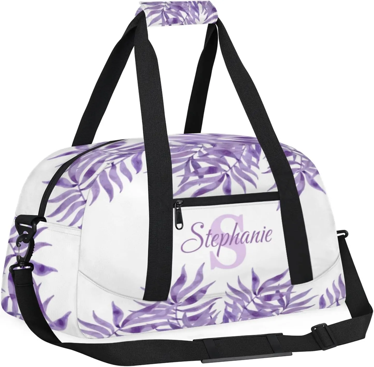 Kids Duffle Bag Personalized Gym Bag Overnight Bags, Ideal for Travel and Sports, Suitable for Men Women for Gym, Dance, Yoga, Durable Waterproof Sport Overnight Handbags Purple