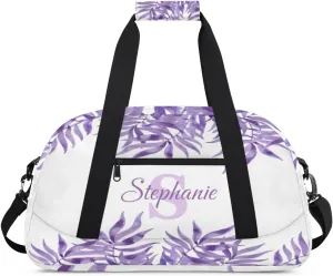 Kids Duffle Bag Personalized Gym Bag Overnight Bags, Ideal for Travel and Sports, Suitable for Men Women for Gym, Dance, Yoga, Durable Waterproof Sport Overnight Handbags Purple