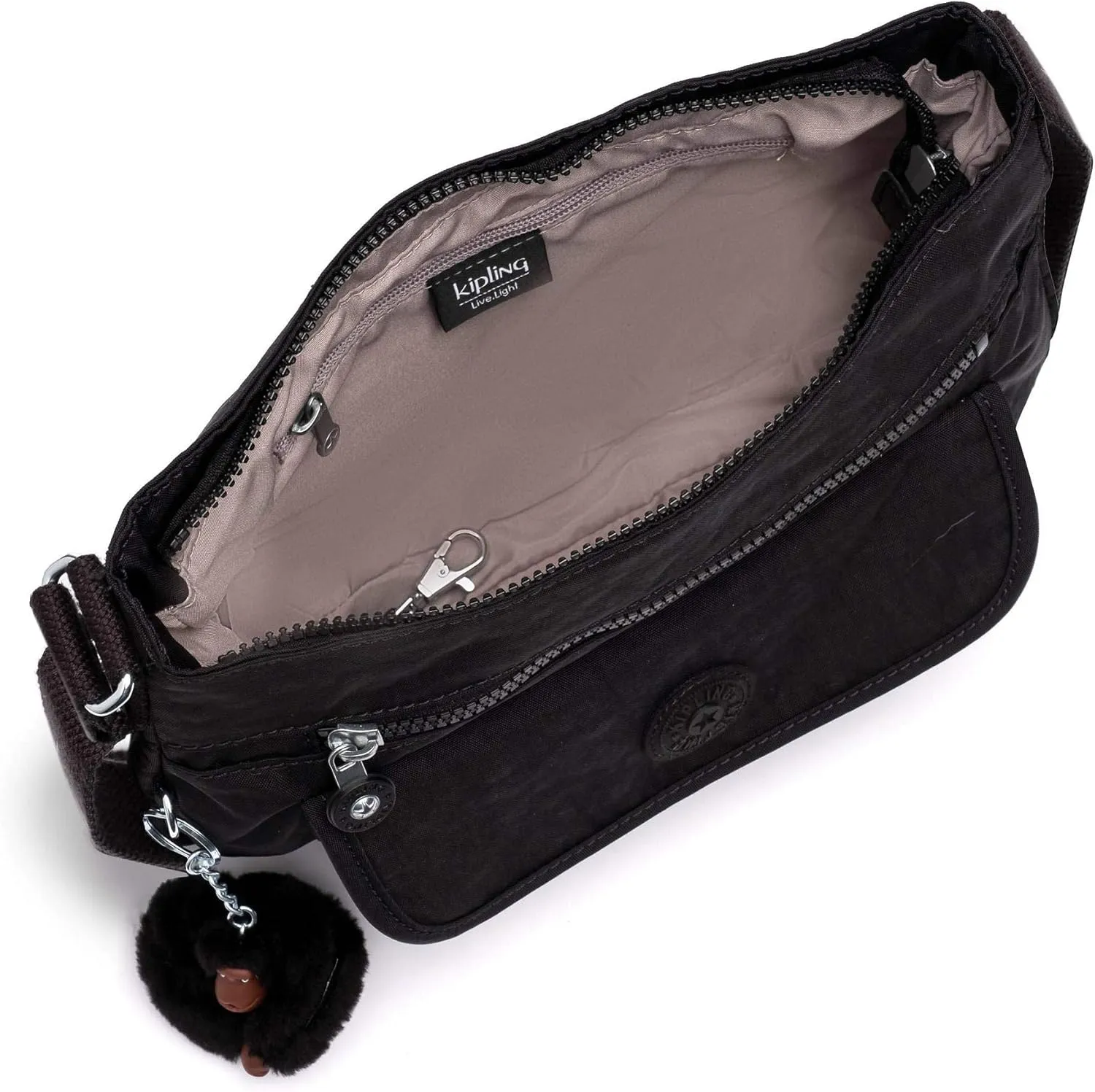 Kipling Women's Syro Crossbody, Organize Accessories, Surprisingly Spacious, Adjustable Strap, Nylon Bag, Scarlet