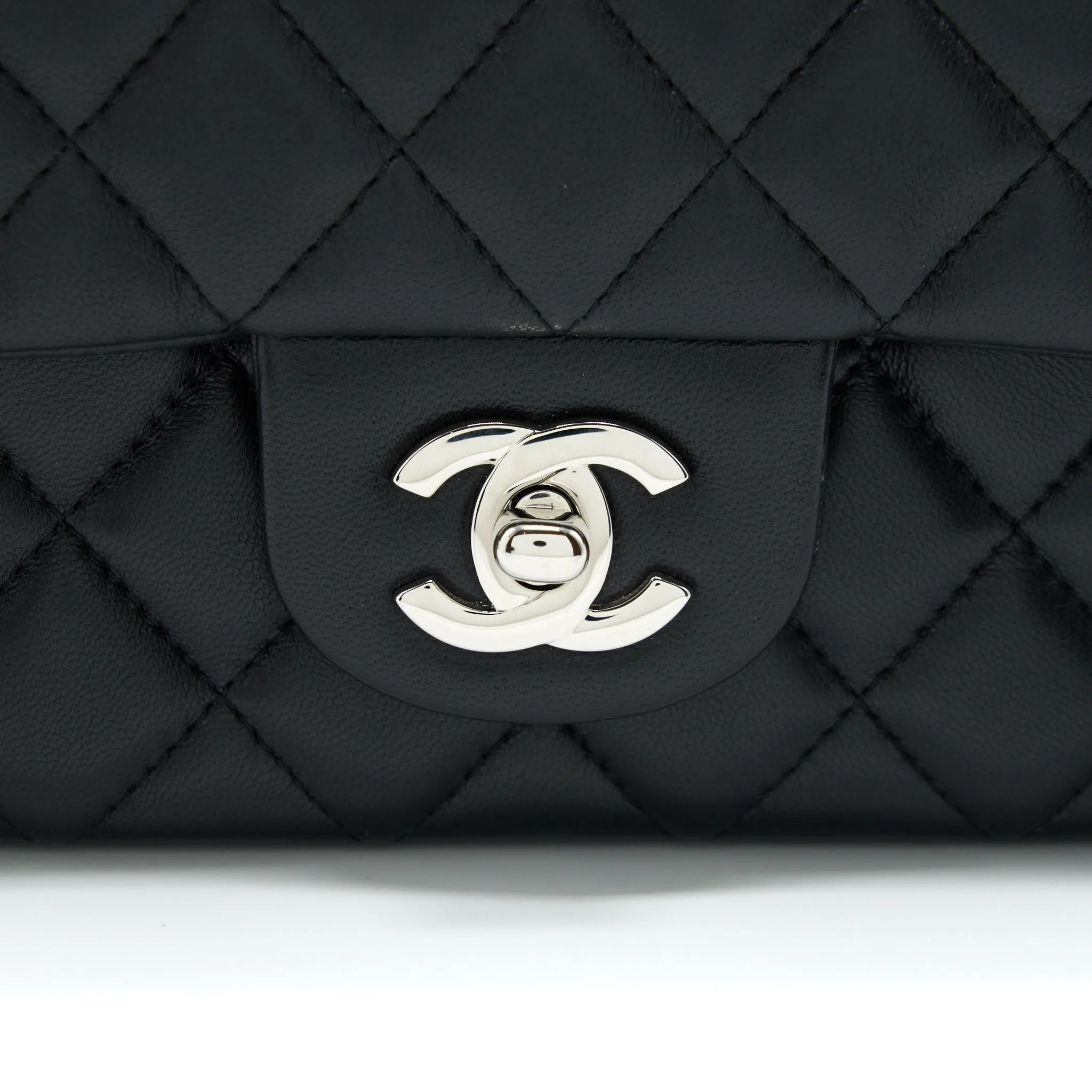 Lambskin Mini Rectangular Convenient Black Seamless integration Chanel