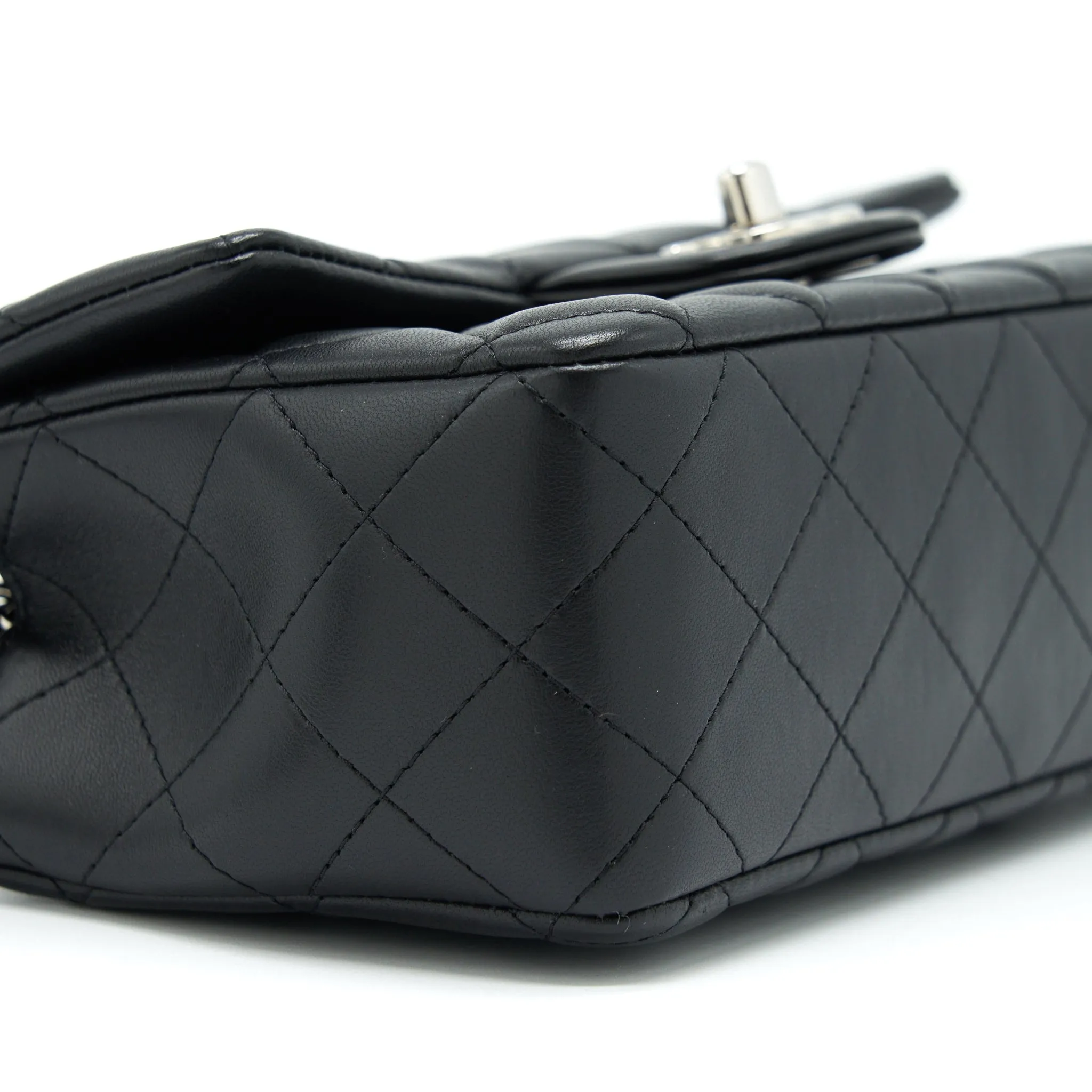 Lambskin Mini Rectangular Convenient Black Seamless integration Chanel