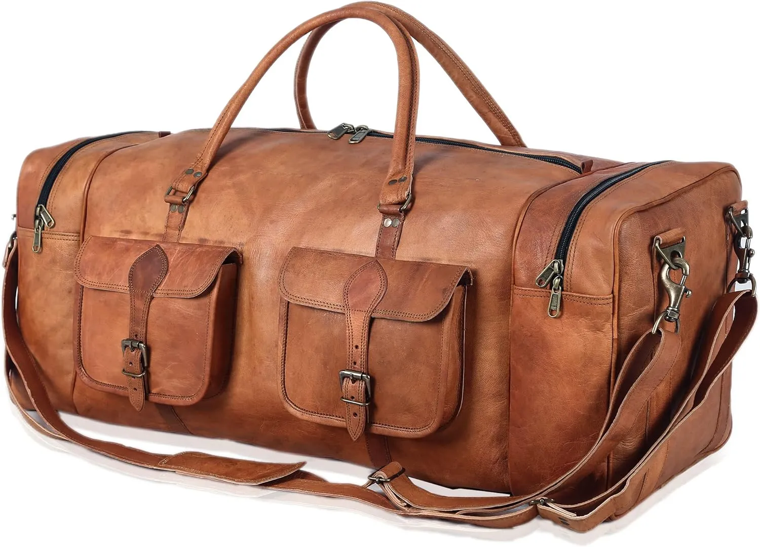 Large 32 inch duffel bags for men holdall leather travel bag overnight gym sports weekend bag