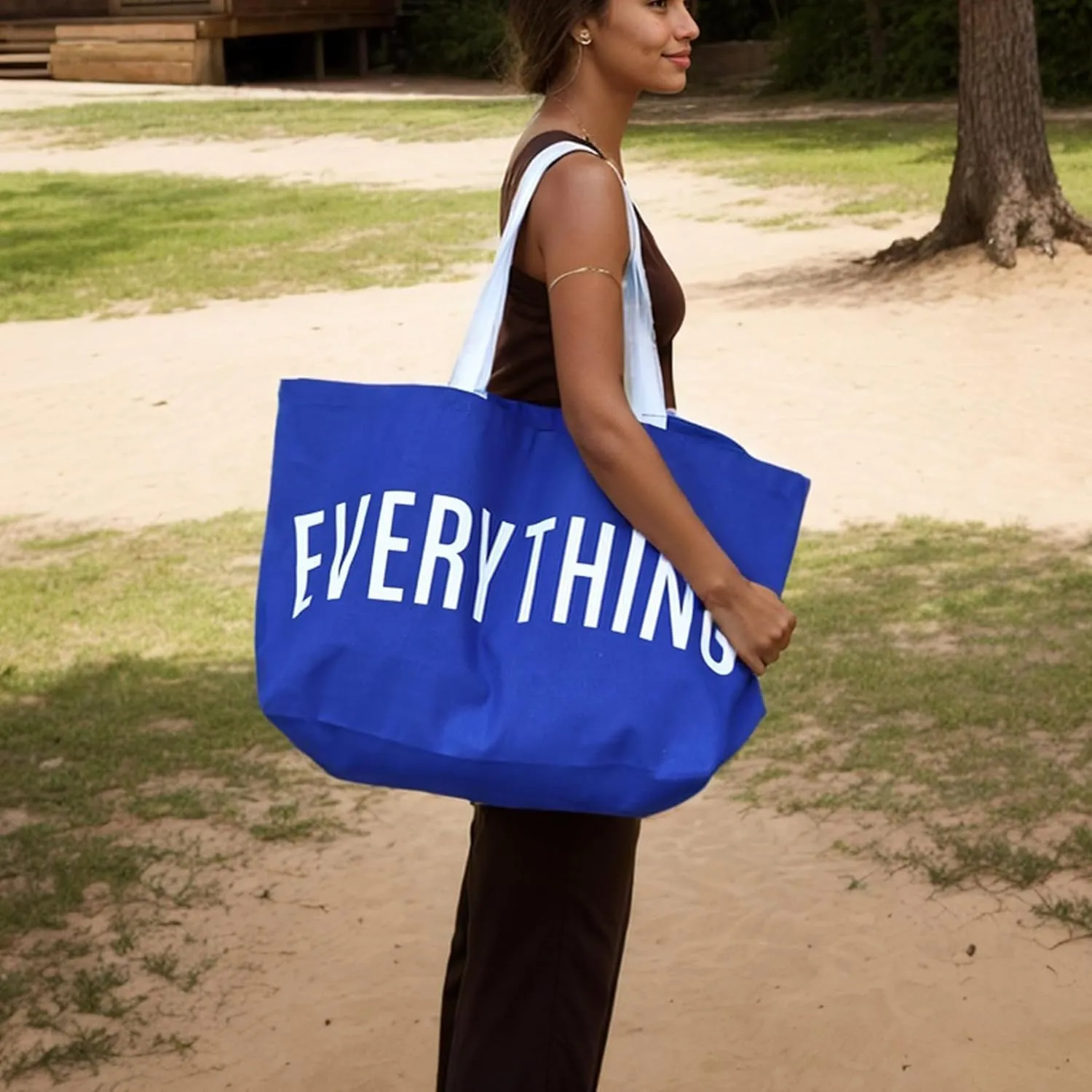Large Canvas Tote Bag Reusable Grocery Bags Shopping Bags for Women Foldable Extra Large Everything Bag