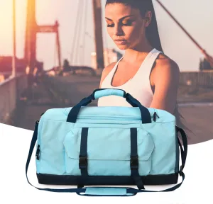 Large capacity men's and women's fitness bags, weekend overnight travel luggage bags, personal belongings travel bag, handbags, fitness dance bag (BLACK A)
