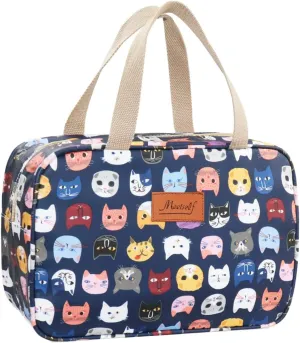 Large Makeup Bag Toiletry Bag for Women Make Up Bag Cosmetic Bag Toiletries Bag Brush Bags for Traveling (Cute Cat)