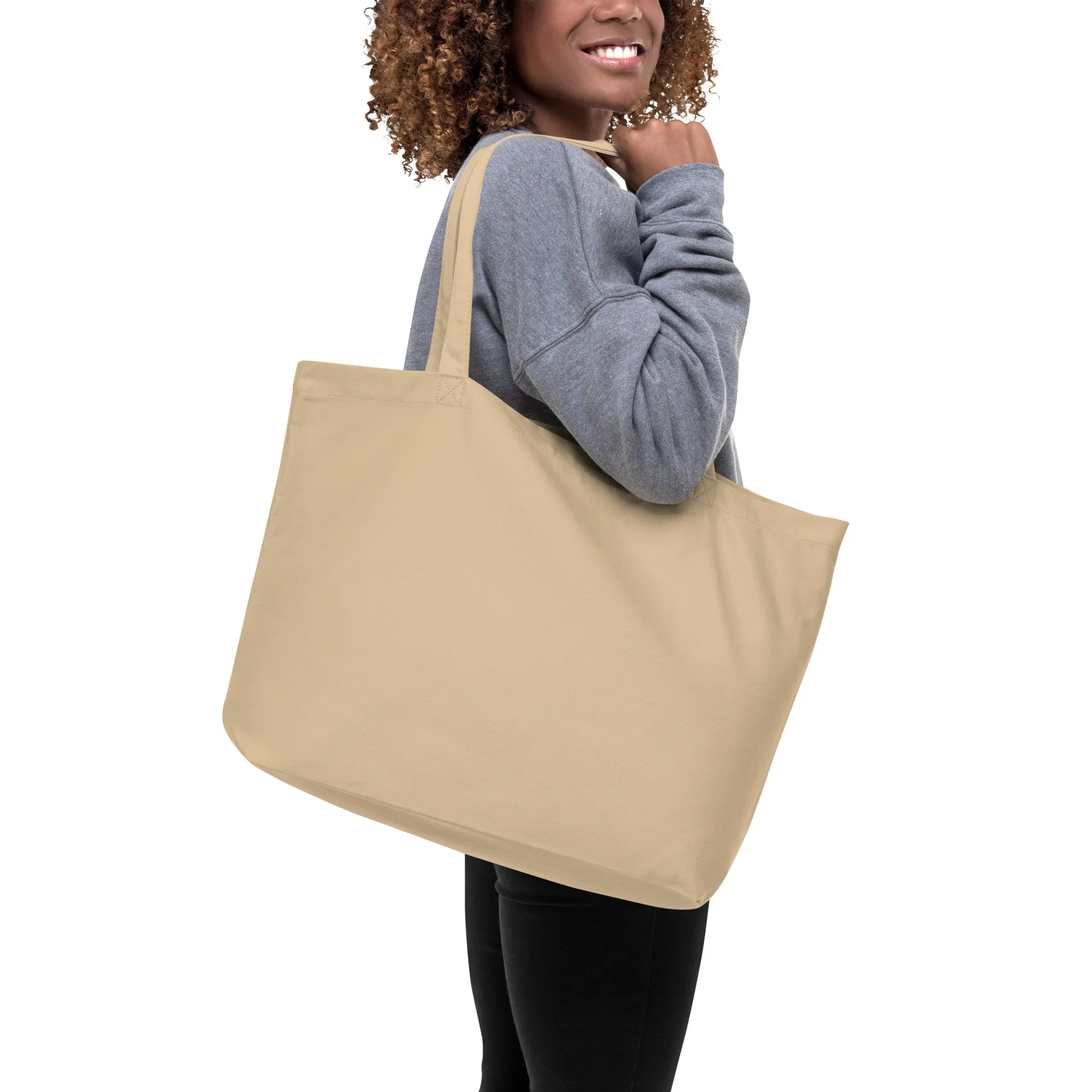 Large Organic Tote Bag: Owl Themed Spacious, Sustainable, and Durable for Everyday Use