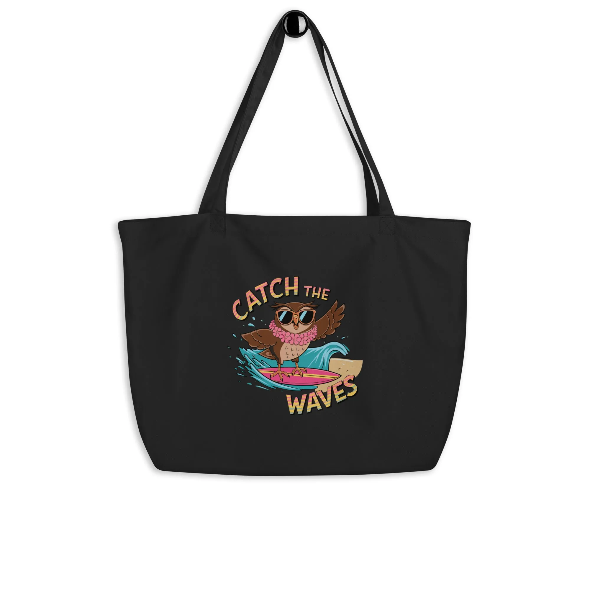 Large Organic Tote Bag: Owl Themed Spacious, Sustainable, and Durable for Everyday Use