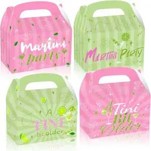 LaVenty A Tini Bit Older Party Favor Boxes Treat Bags Goodis Bags Martini Bar Party Decorations Weenies and Tinis Decor for Bachelorette Party Birthday Decorations