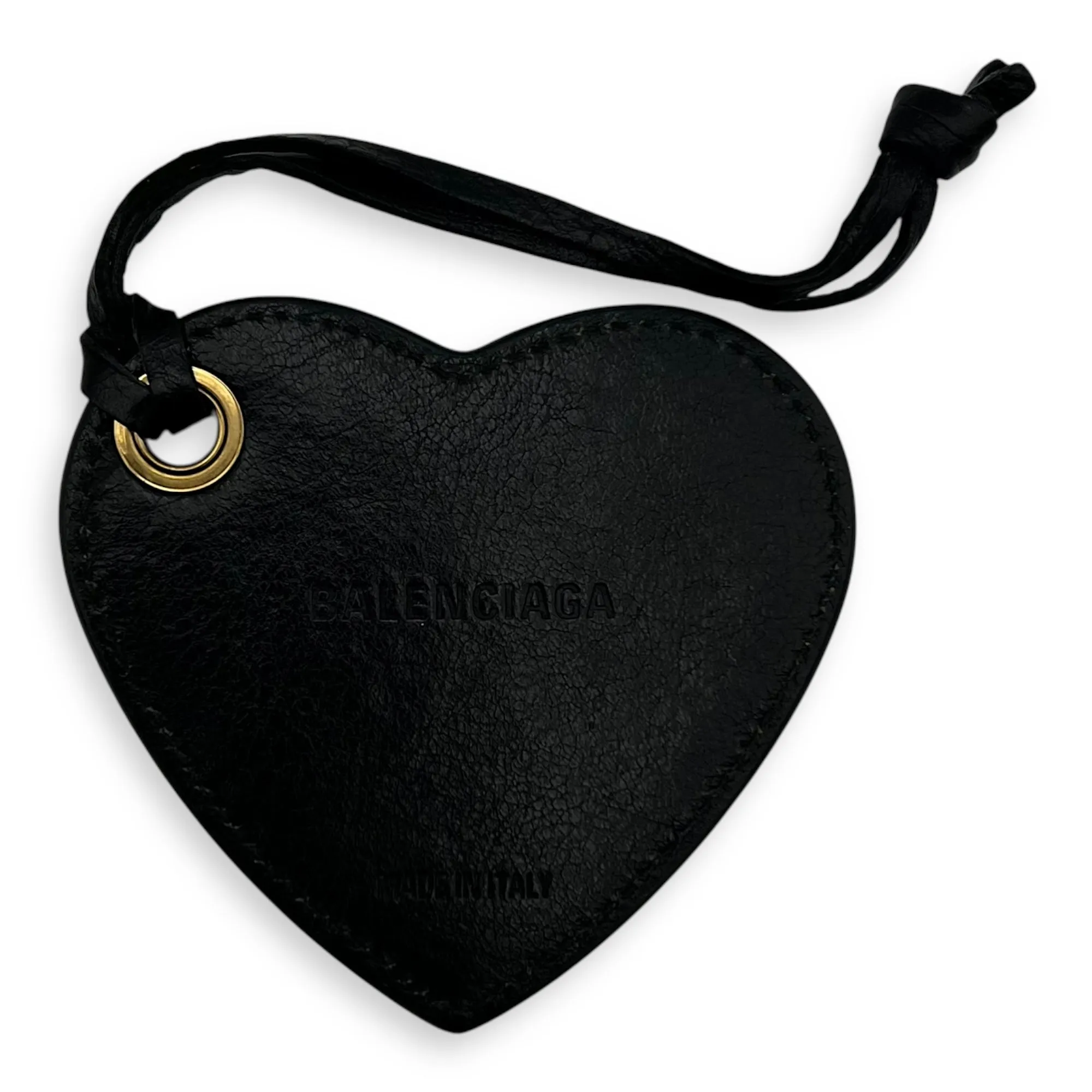 Le Cagole Shoulder Bag Black in Distressed Leather, Gold hardware