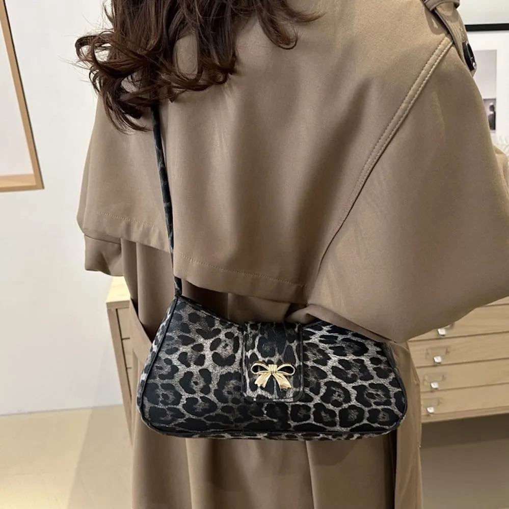 Leopard Y2k Shoulder Bag Crossbody Bags for Women Leopard Purse Going Out Bag Punk Y2k Stuff 2000s