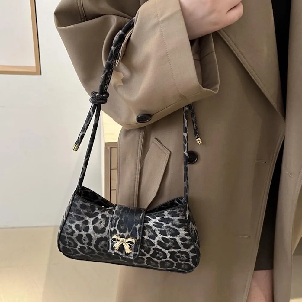 Leopard Y2k Shoulder Bag Crossbody Bags for Women Leopard Purse Going Out Bag Punk Y2k Stuff 2000s
