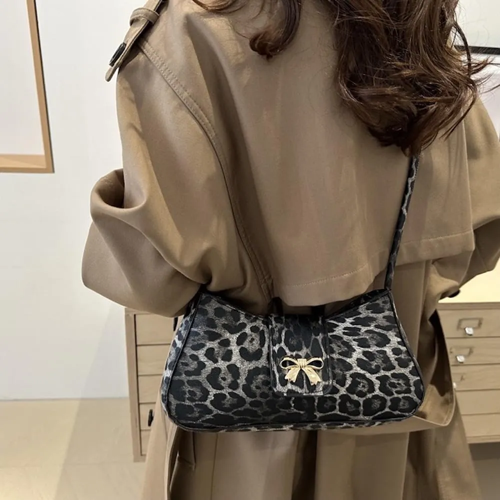 Leopard Y2k Shoulder Bag Crossbody Bags for Women Leopard Purse Going Out Bag Punk Y2k Stuff 2000s