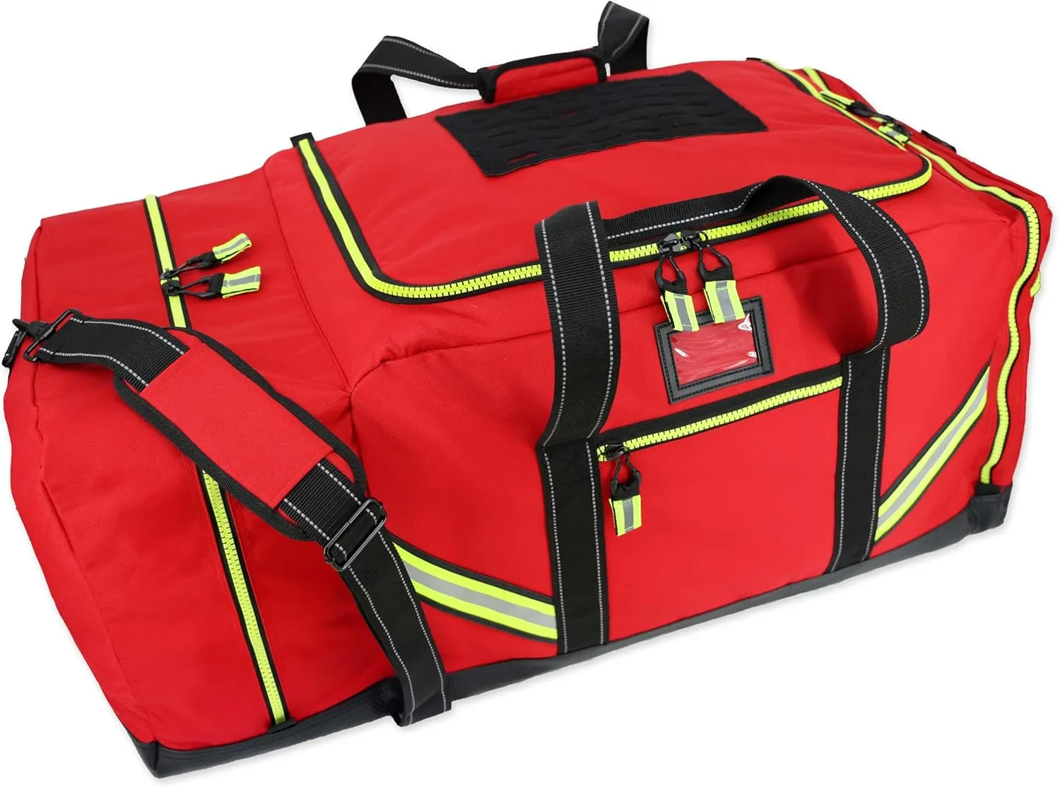 Lightning X Customizable Premium 3XL Firefighter Step-In Gear Bag w/Helmet Compartment & Embroidered Name - No FF Logo - RED