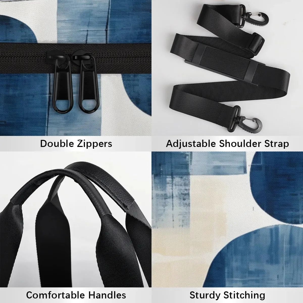 Lightweight Travel Duffle Bag Abstract Circular Print Gym Bag for Women Men Stylish Small Duffle Bag for Fitness Yoga Travel Overnight Sport