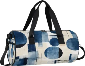 Lightweight Travel Duffle Bag Abstract Circular Print Gym Bag for Women Men Stylish Small Duffle Bag for Fitness Yoga Travel Overnight Sport