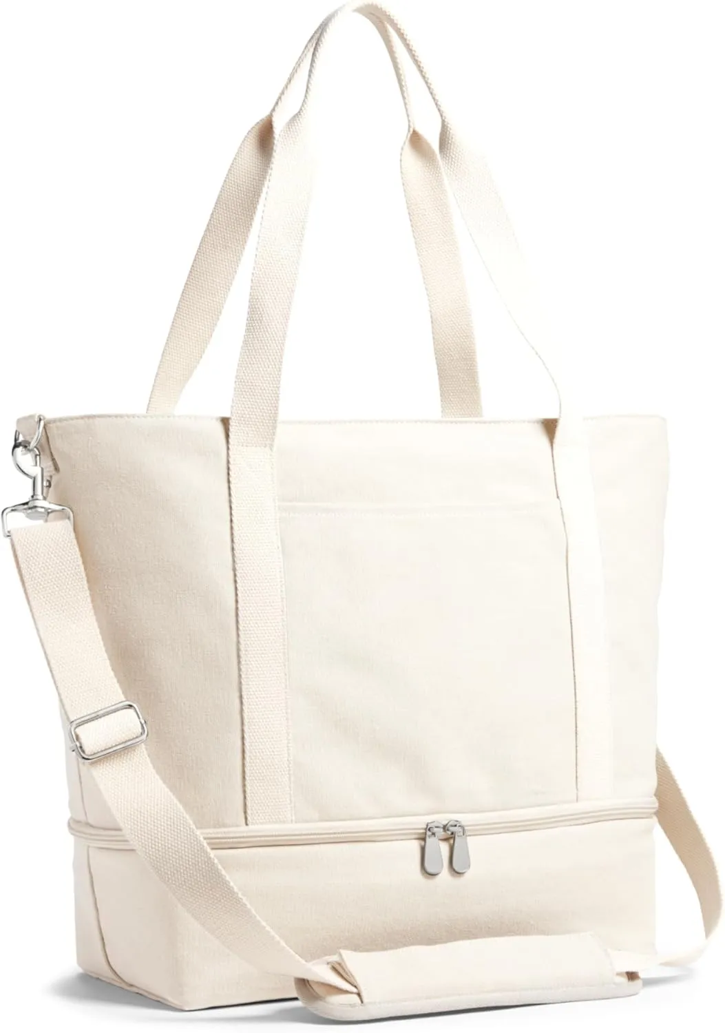 Lo & Sons Catalina Deluxe Tote - Spacious Canvas Travel & Everyday Bag With Shoe Compartment, Luggage Sleeve, Padded Strap