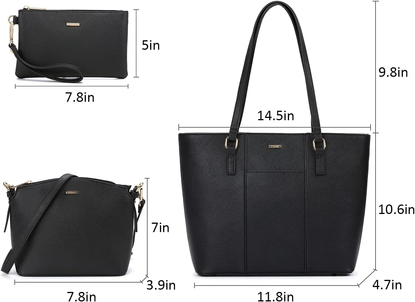 LOVEVOOK Purses for Women Fashion Handbags Tote Bag Shoulder Bags 3pcs