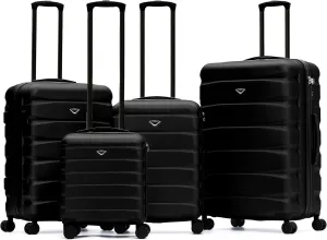 Luggage Sets TSA Lock Silent Double Spinner Wheels Durable Hardside Lightweight Suitcase With 24x16x10 Carry-On Case Maximum Carry On Bag Size For Virgin & South West Approved Airlines