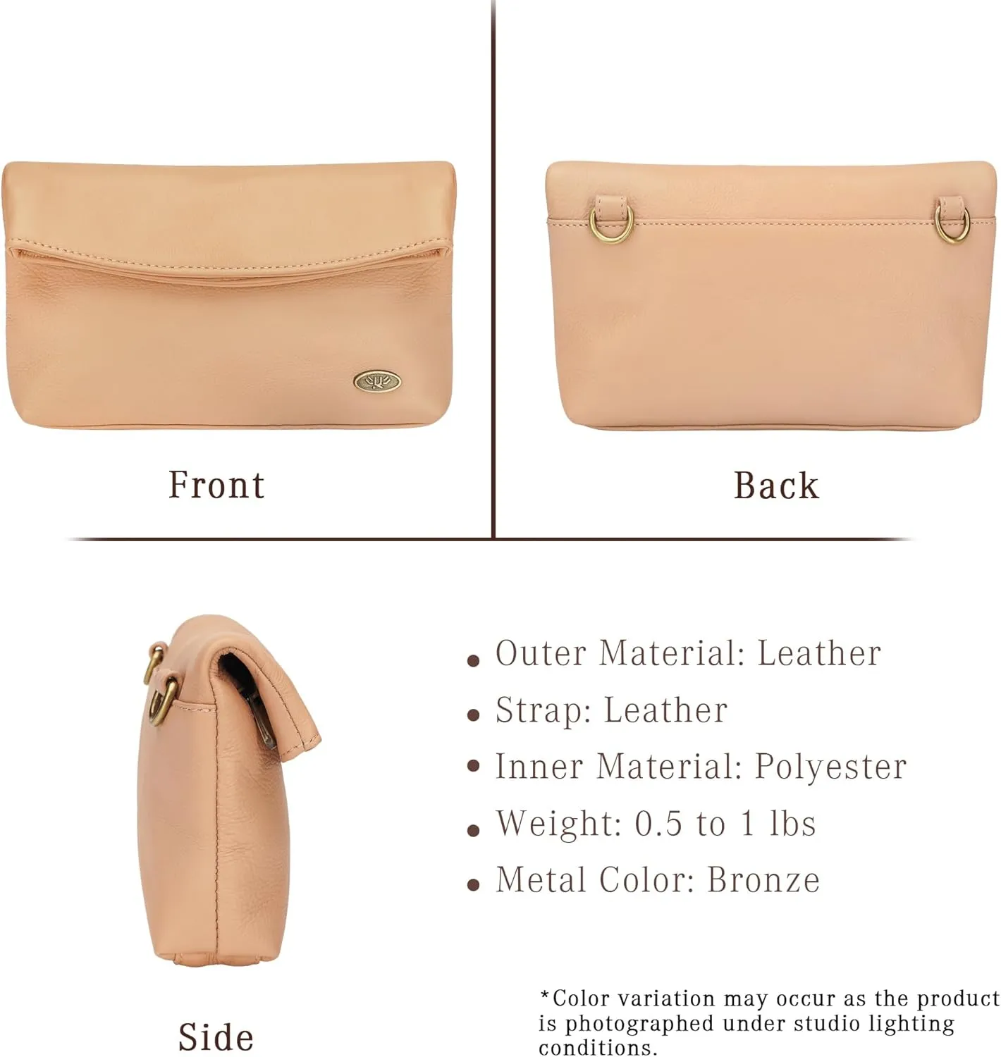 LUXEORIA Genuine Leather Crossbody Bags for Women, Small Travel Purses, Mobile & Credit Card Pockets with Adjustable Strap