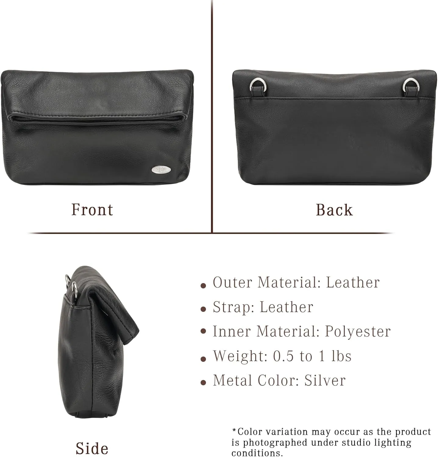 LUXEORIA Genuine Leather Crossbody Bags for Women, Small Travel Purses, Mobile & Credit Card Pockets with Adjustable Strap