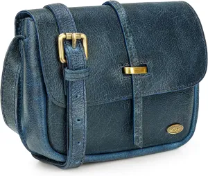 LUXEORIA Genuine Leather Crossbody Bags for Women, Small Travel Purses, Mobile & Credit Card Pockets with Adjustable Strap