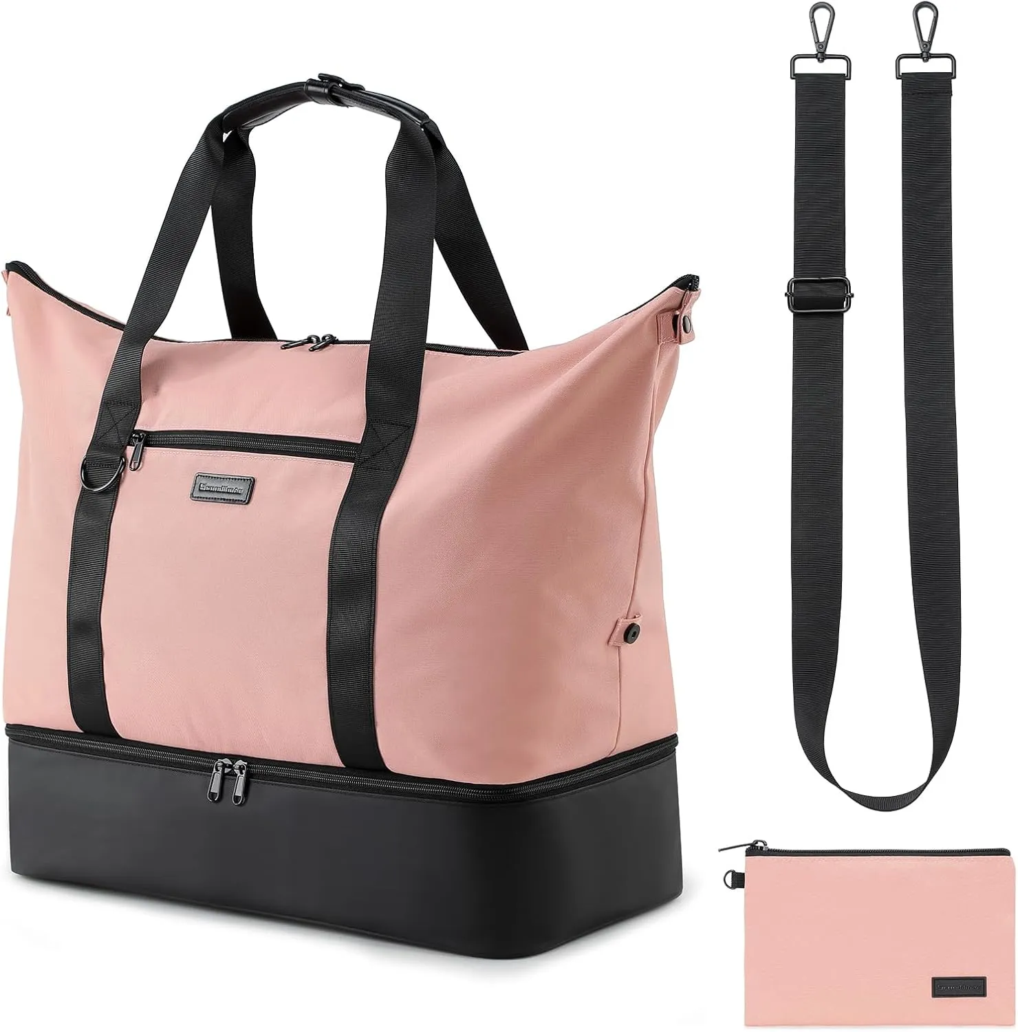 Lychii Travel Duffel Bag, Carry On Tote Bag with Shoe Compartment, Weekender Overnight Bags Gym Duffel Bag for Men Women, Large Hospital Bag for Labor & Delivery, 48L