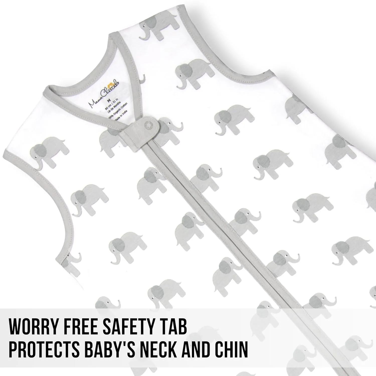Mama Cheetah Toddler Sleep Sack with Feet 3T-4T, 0.5 TOG Organic Cotton Baby Wearable Blankets with Legs, Baby Sleeping Bag for Walkers, Early Walker Large
