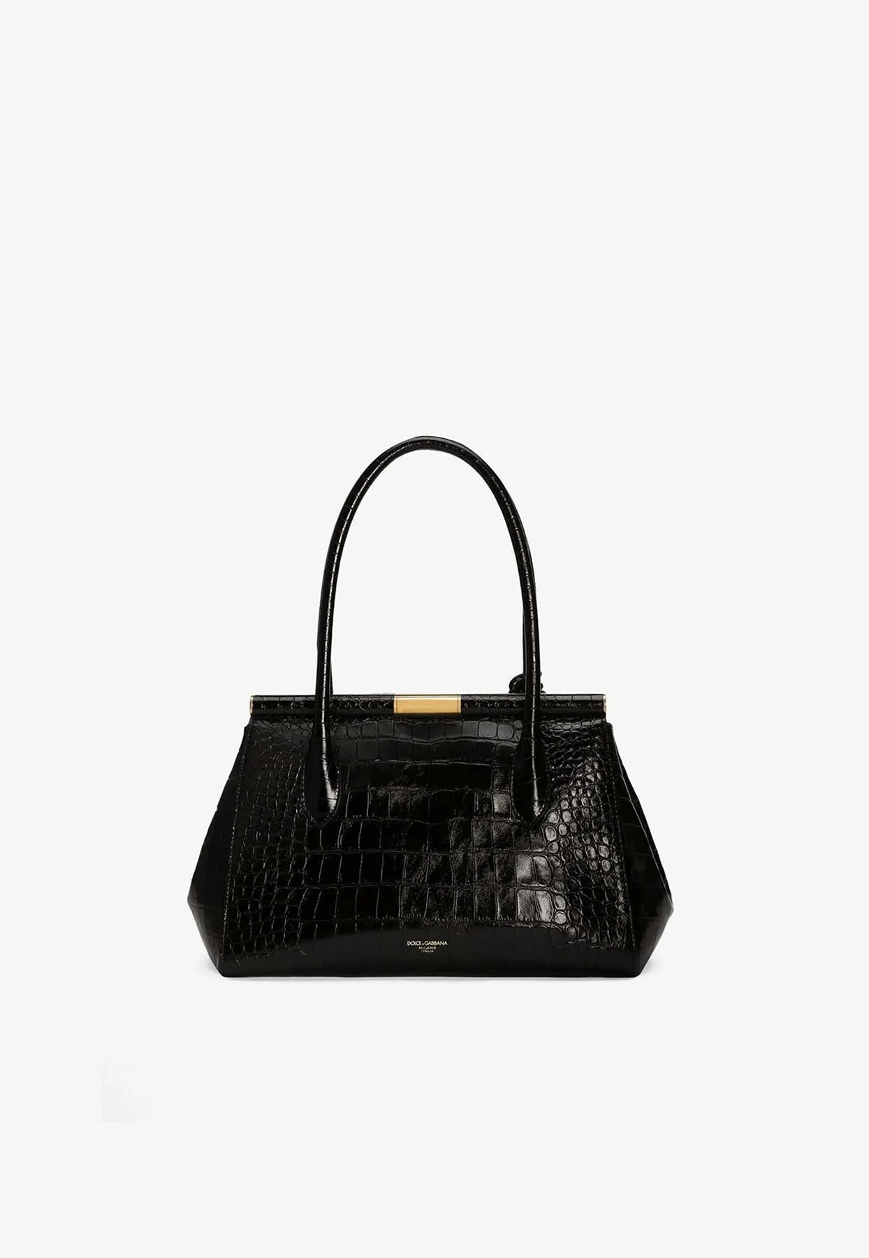Marlene Everyday Shoulder Bag in Croc-Embossed Leather