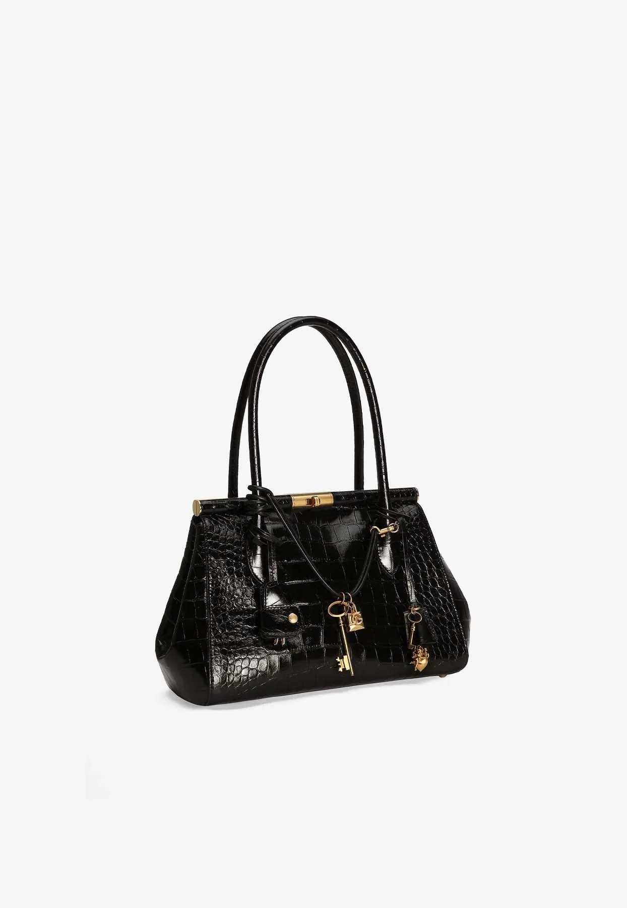 Marlene Everyday Shoulder Bag in Croc-Embossed Leather