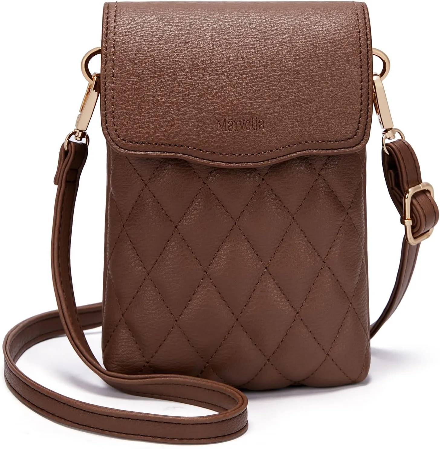 Marvolia Small Crossbody Bags for Women - Vegan Leather Crossbody Phone Purse Mini Cell Phone Bag for Traveling