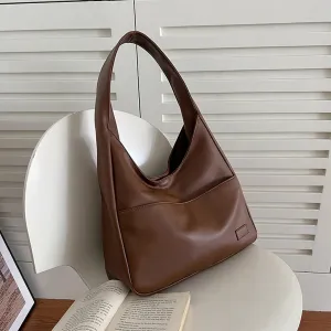Maya Shoulder Bag, Large Capacity Leather Tote Bag for Women, Hobo Bags for School