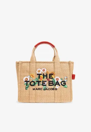 Medium Daisy Woven Tote Bag