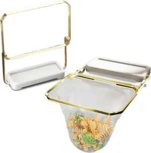 Meshmate Waste Rack Sink, Mesh Mate Rotatable Kitchen Sink Strainer with 100Pcs Filter Mesh Bags, Suction Cup Sink Strainer & Kitchen Sink Filter Rack (White*2, With 100 pcs Bags)