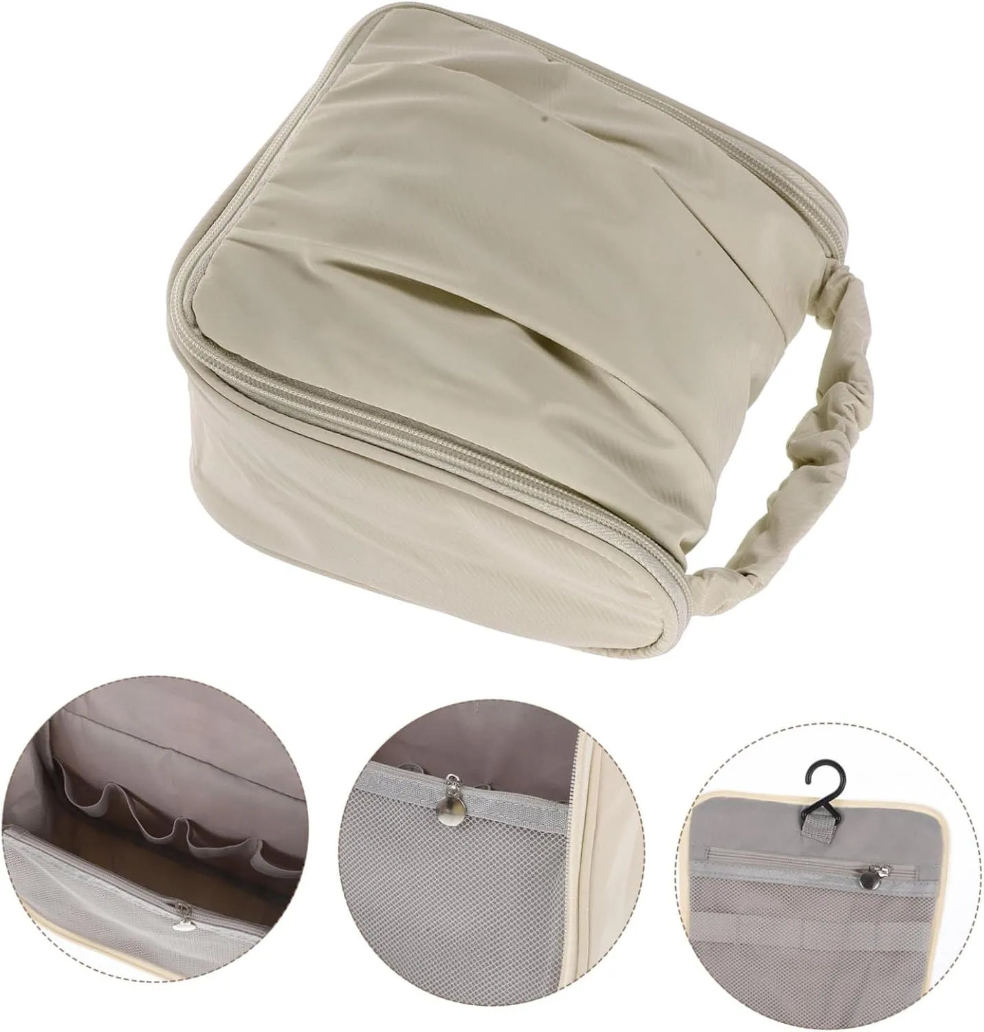 Mikinona Washbag Toiletry Bag Makeup Organizer Large Capacity Travel Bag Multi-compartment Cosmetic Storage Bag