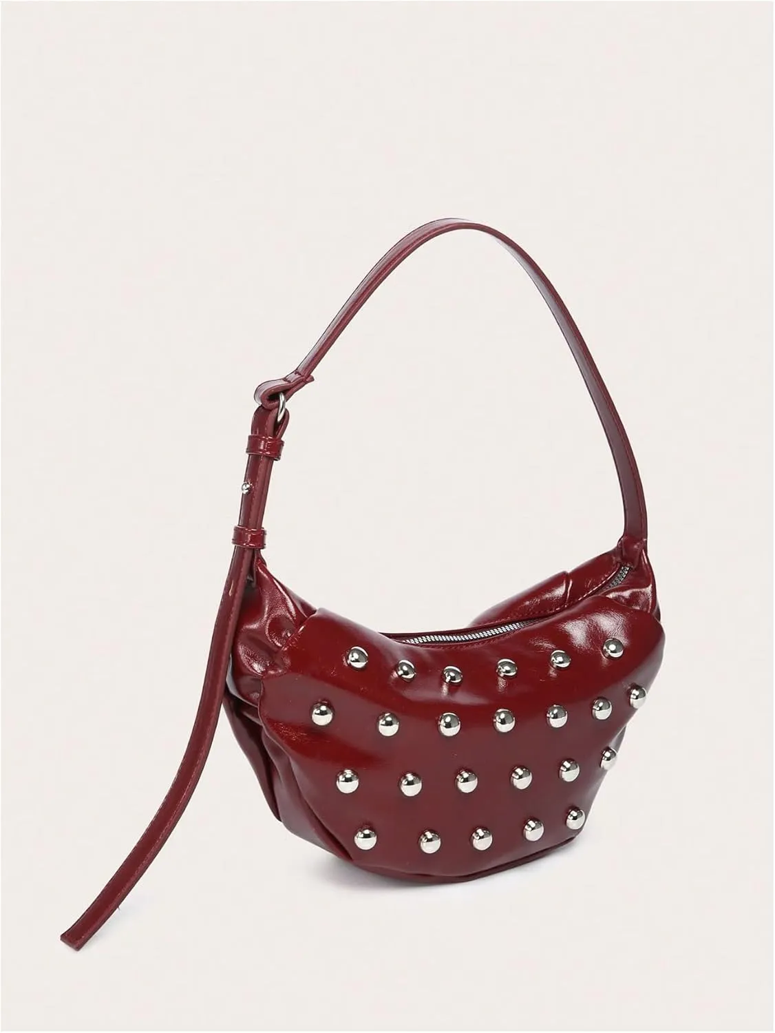 Milumia Women's Punk Style Studded Pu Leather Bag Y2k Shoulder Purse Bags