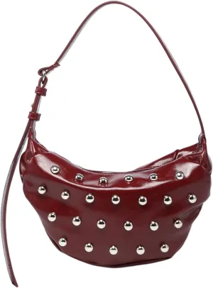 Milumia Women's Punk Style Studded Pu Leather Bag Y2k Shoulder Purse Bags