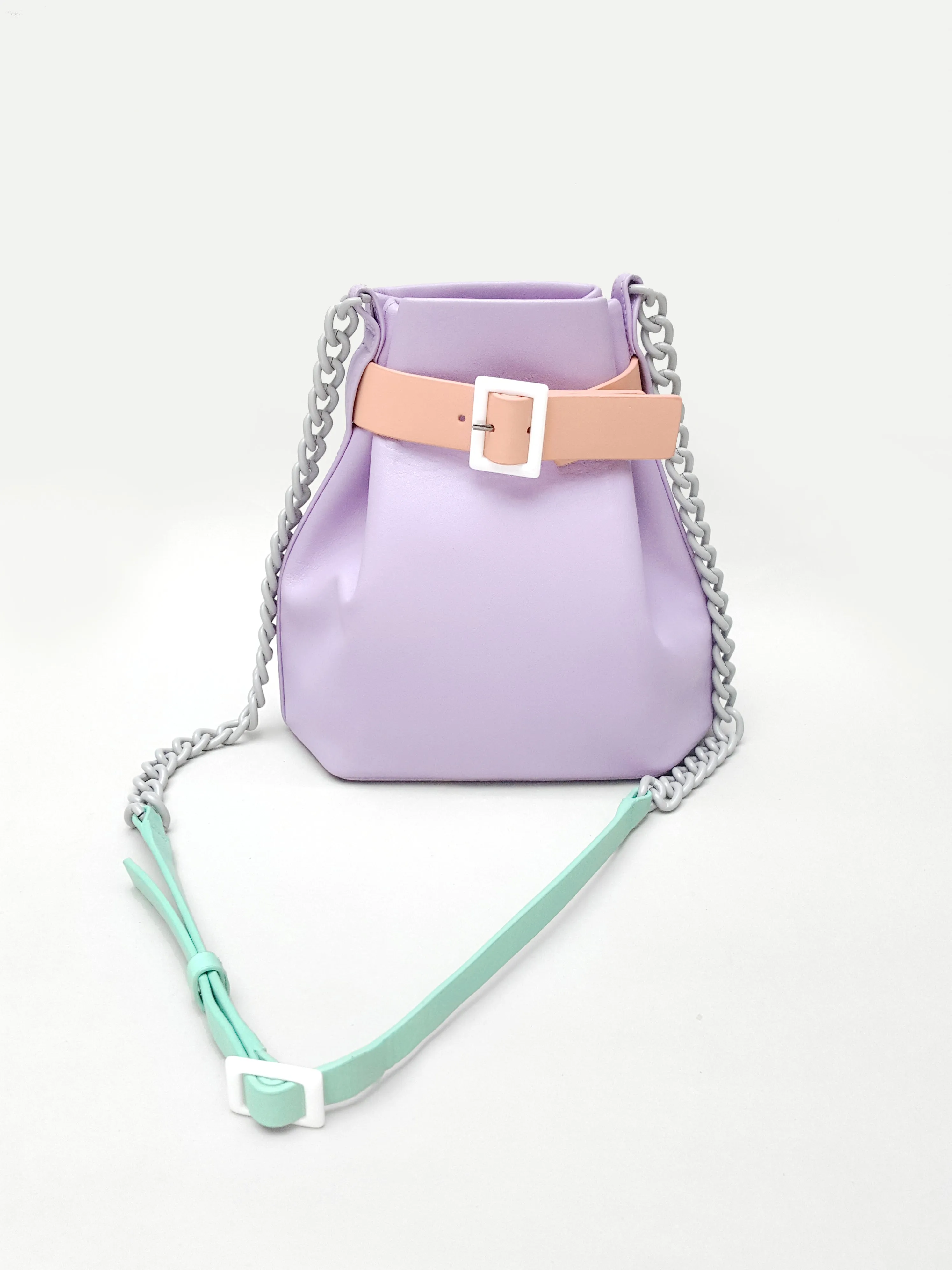 Mini Bucket Chained Bag • Lilac