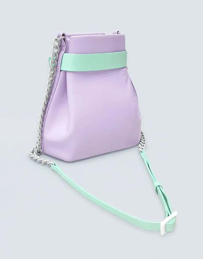 Mini Bucket Chained Bag • Lilac
