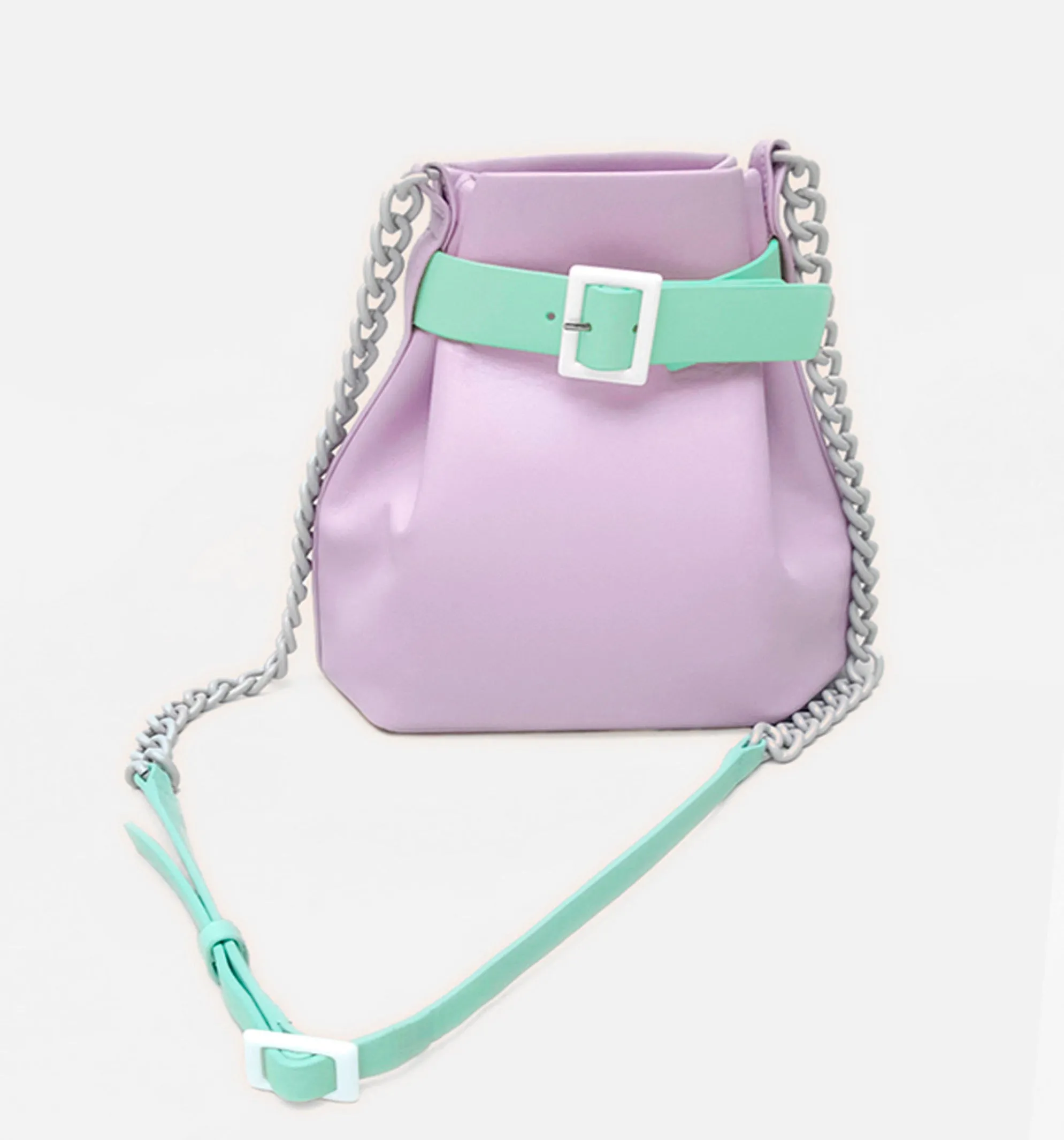 Mini Bucket Chained Bag • Lilac