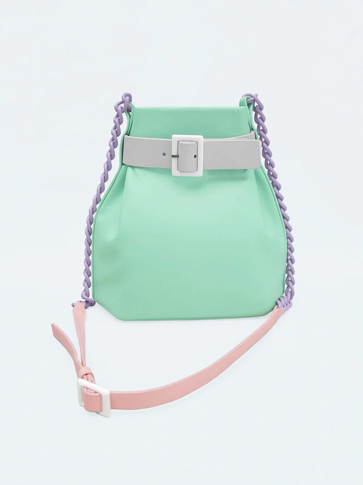 Mini Bucket Chained Bag • Mint