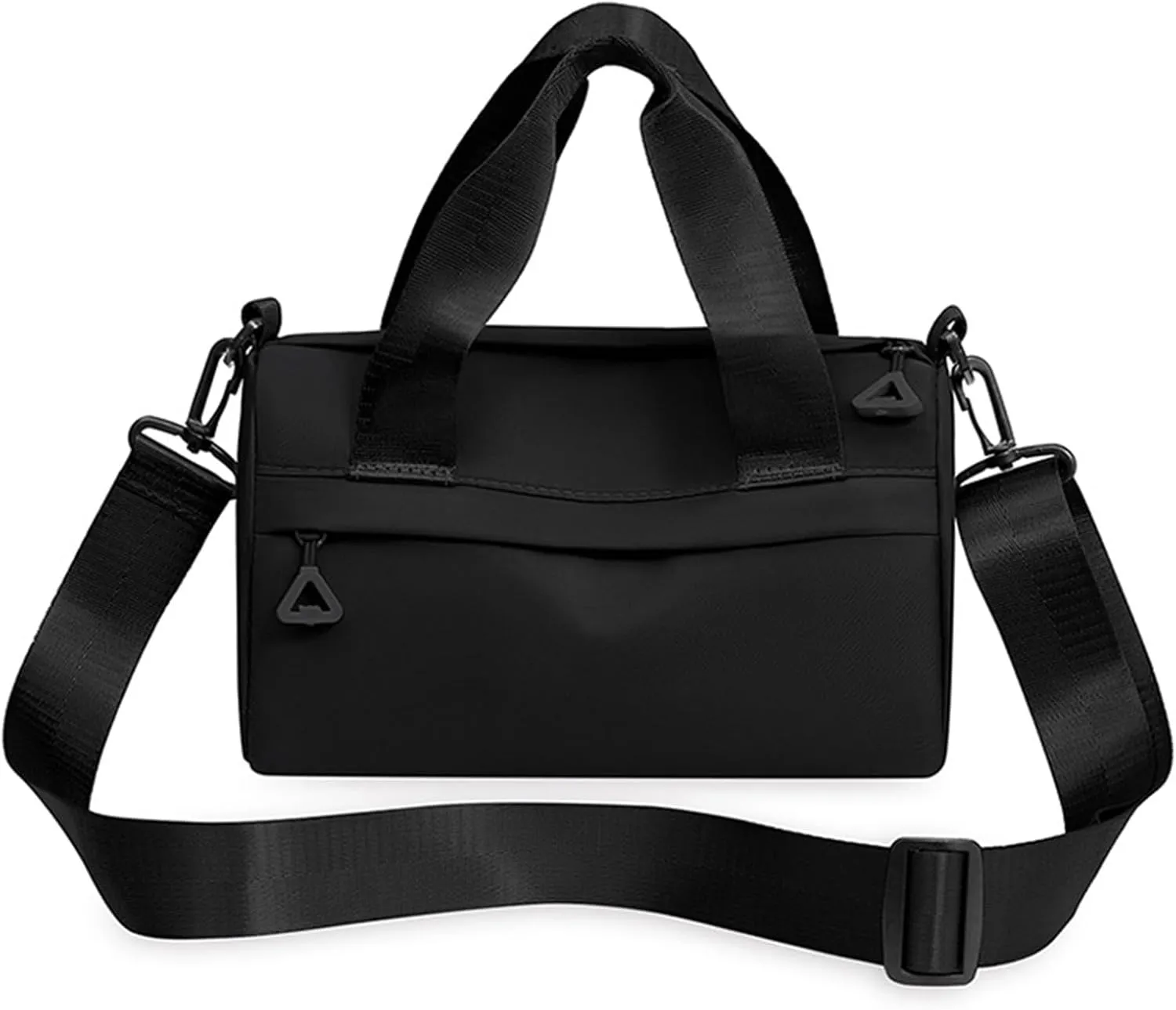 Mini Gym Bag, Small Adjustable Sling Totes for Women, Womens Duffle Handbag (Black)