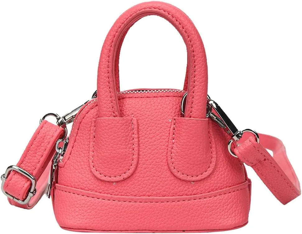 Mini Top Handle Bag Small Purse Cute Crossbody Bags For Women Micro Tote Purse Tiny Shoulder Handbag Faux Leather