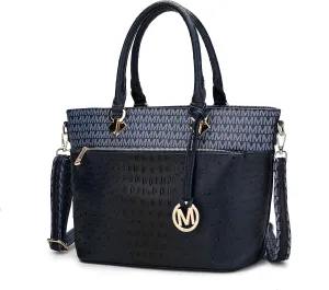 MKF Crossbody Shoulder Bag for Women – PU Leather Top Handle Pocketbook – Roomy Tote Satchel Handbag Purse M Charm